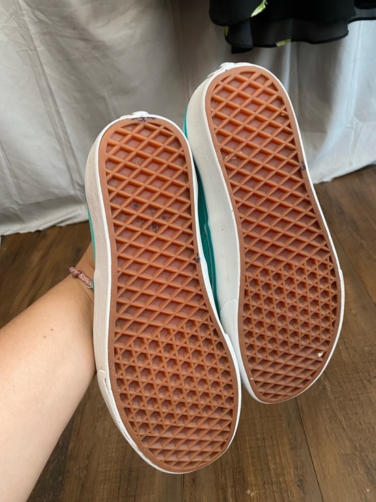 Vans Turquoise Canvas Low-Top Sneakers - Picture 5 of 9